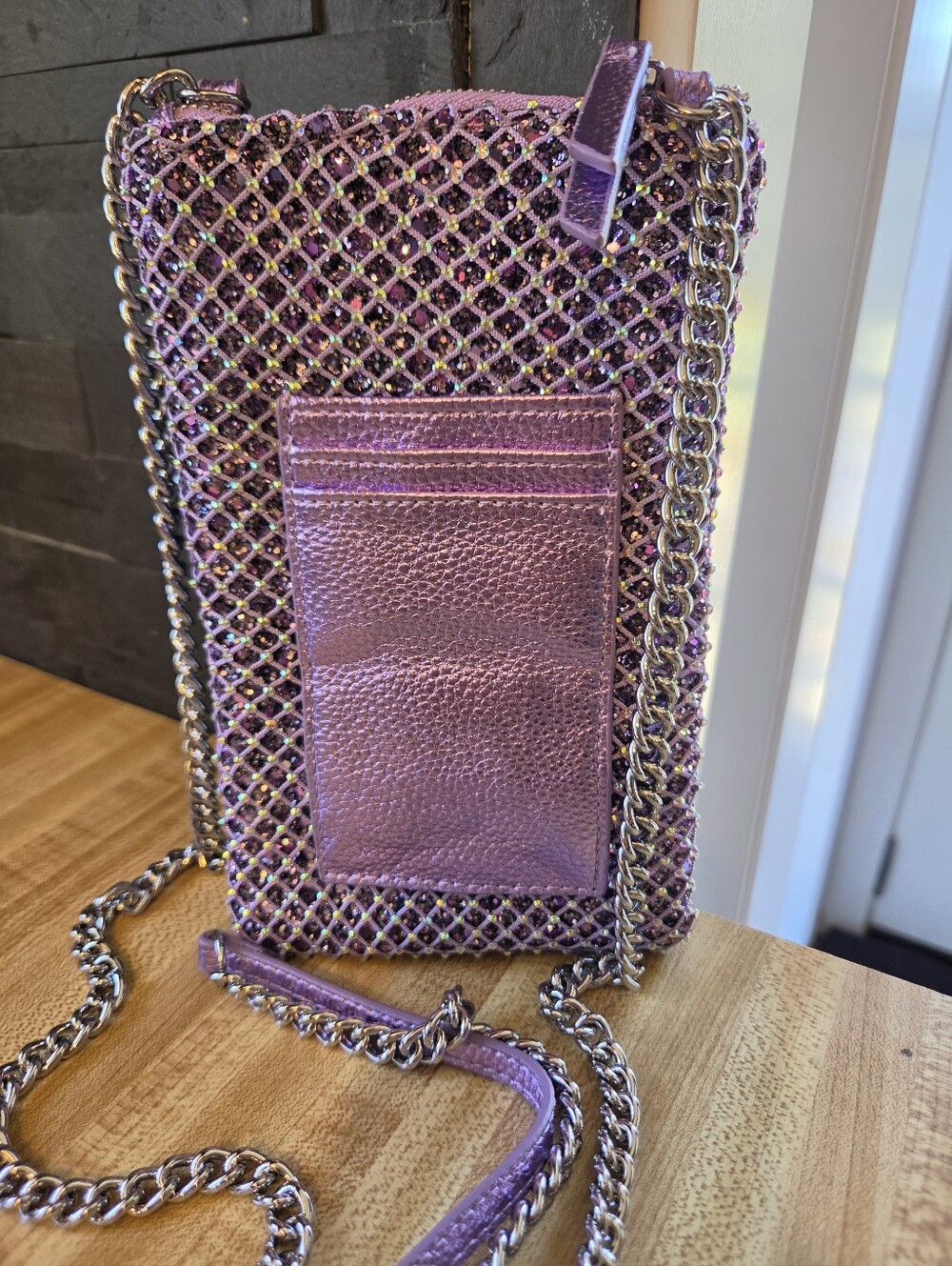 Kurt Geiger NWT Lilac Phone/Card Crossbody & Dustbag - Picture 5 of 10